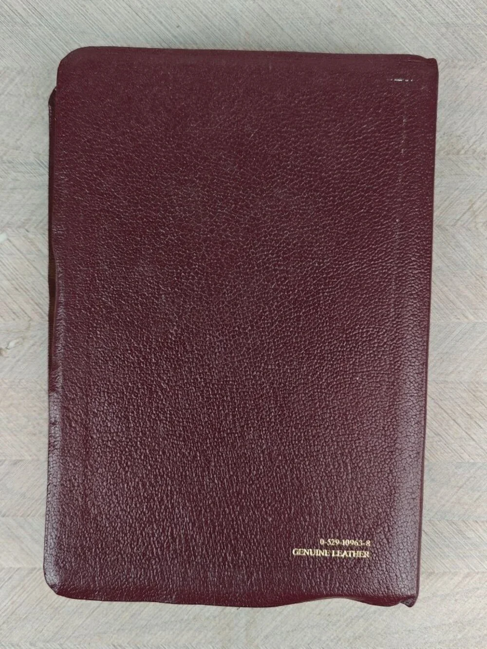 The Holy Bible NASB Updated Edition Slimline Red Letter Genuine Leather Burgundy